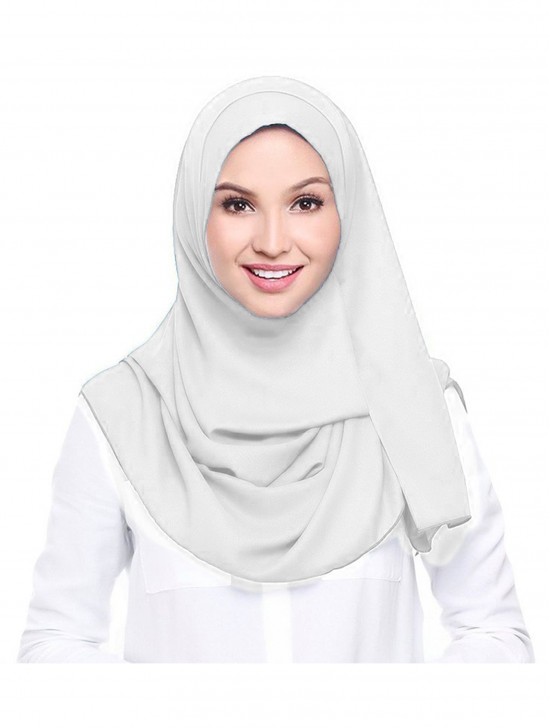 Solid Color Head Scarf/Hijab (6 Pcs Assorted Colors)